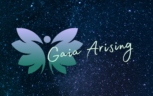 Gaia Arising general logo on starry sky