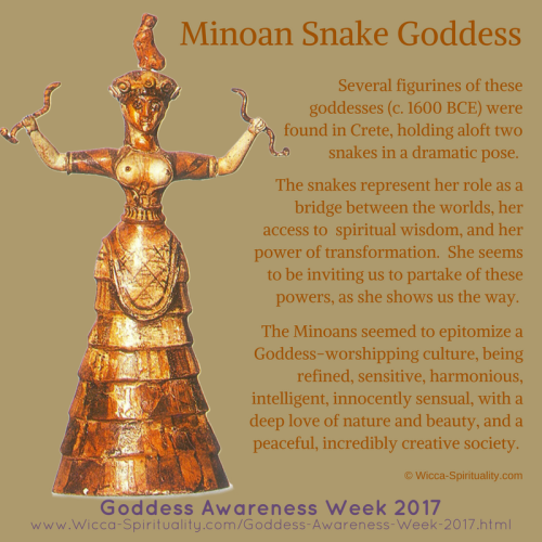  Minoan Snake Goddess from Crete, Ancient Goddess © Wicca-Spirituality.com