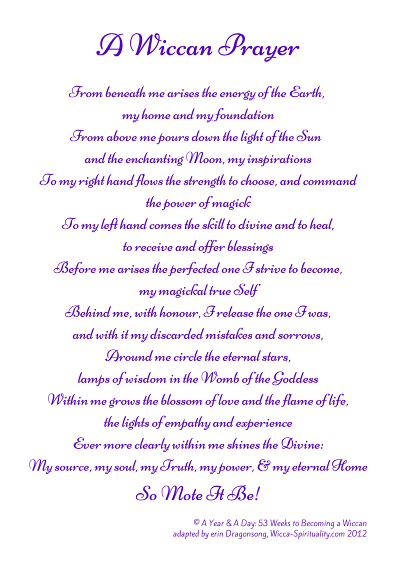 A Wiccan Prayer  © Wicca-Spirituality.com 