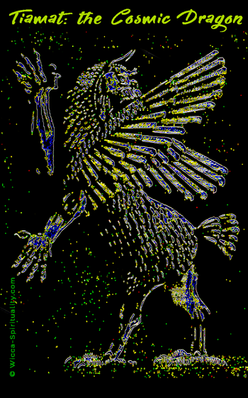 Tiamat: Cosmic Dragon Goddess, Griffin, Phoenix  © Wicca-Spirituality.com