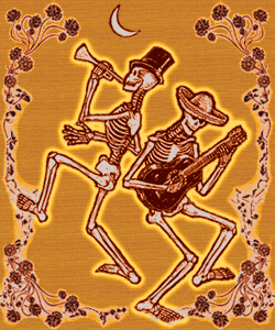  Day of the Dead - Skeletons Dancing © Wicca-Spirituality.com