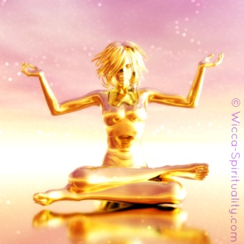 Meditation Woman — Seeking The Resonance © Wicca-Spirituality.com 