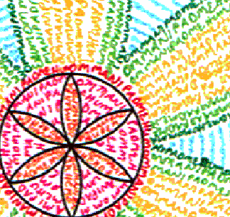  Flower of Life Likhita Mandala - detail © Wicca-Spirituality.com