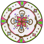 wicca-spirituality Mini 4-pt Mandala with gold