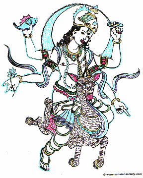 Moon Goddess in Likhita Japa © Wicca-Spirituality.com