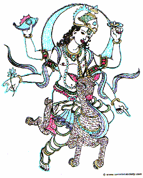 Moon Goddess in Likhita Japa © Wicca-Spirituality.com