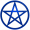 wicca-spirituality Blue Pentacle Button