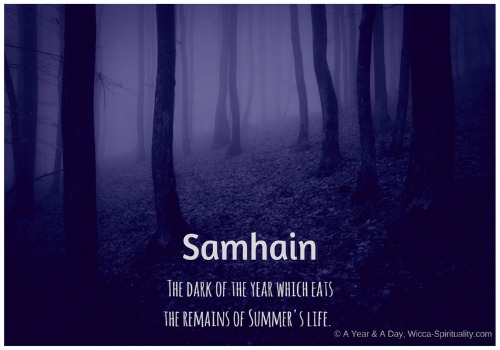 Samhain: The Dark of the Year which Eats the Remains of Summer's Life © Wicca-Spirituality.com