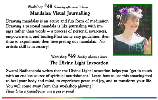 erin Dragonsong Wise Women Festival'09 writeup: Mandalas & Divine Light Invocation workshops 