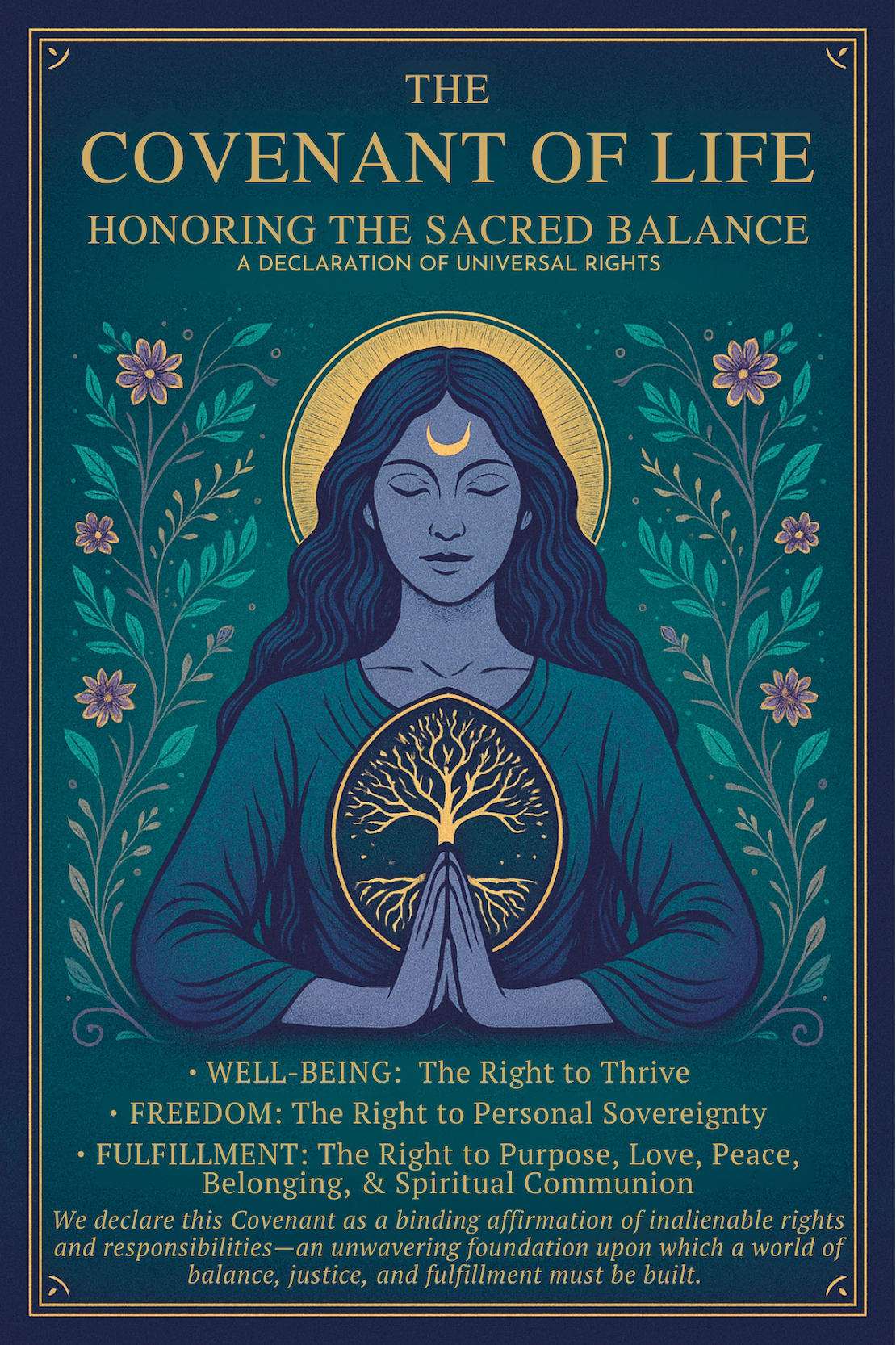 THE COVENANT OF LIFE:  HONORING THE SACRED BALANCE - - A Declaration of Universal Rights