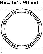  Hecate's Wheel Template from Mandala Starter Kit © Wicca-Spirituality.com