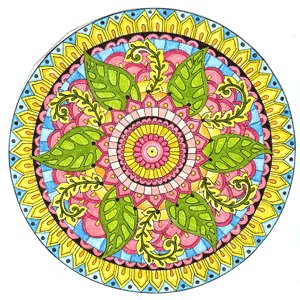 wicca spirituality leafy mandala - big